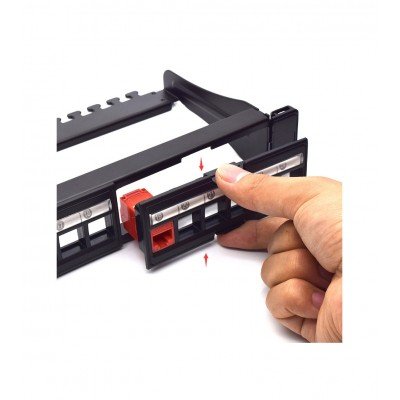MODULO PATCH PANNEL-24 PT CAT5E/CAT 6 FTP PRETO