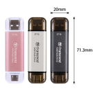 HD EXT 2.5' 1TB TRANSCEND ESD310P ROSA USB-C/A - Image 2